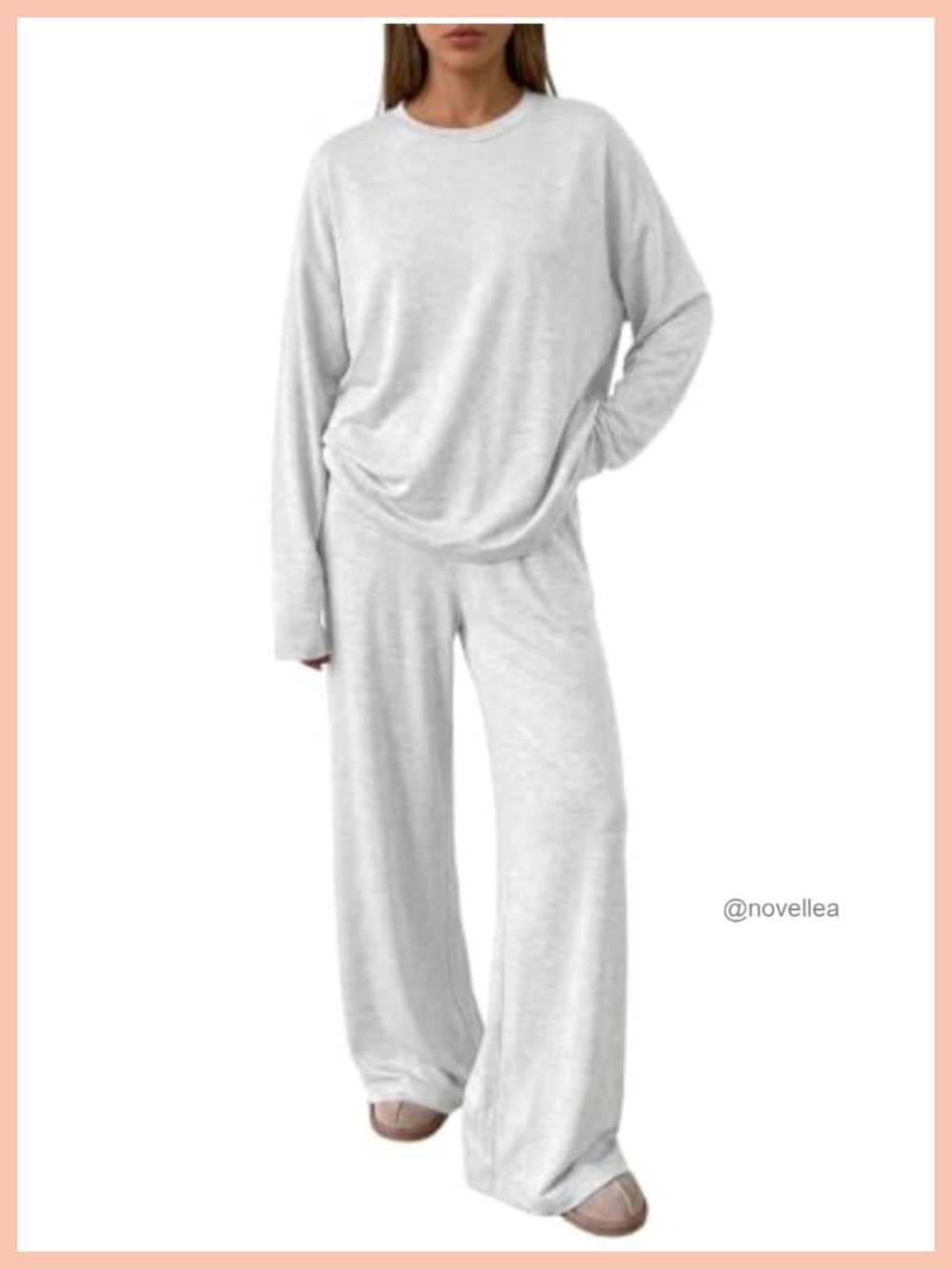 Women 2 Piece Lounge Sets Oversized Tops Wide Leg Pants Rayon Spandex